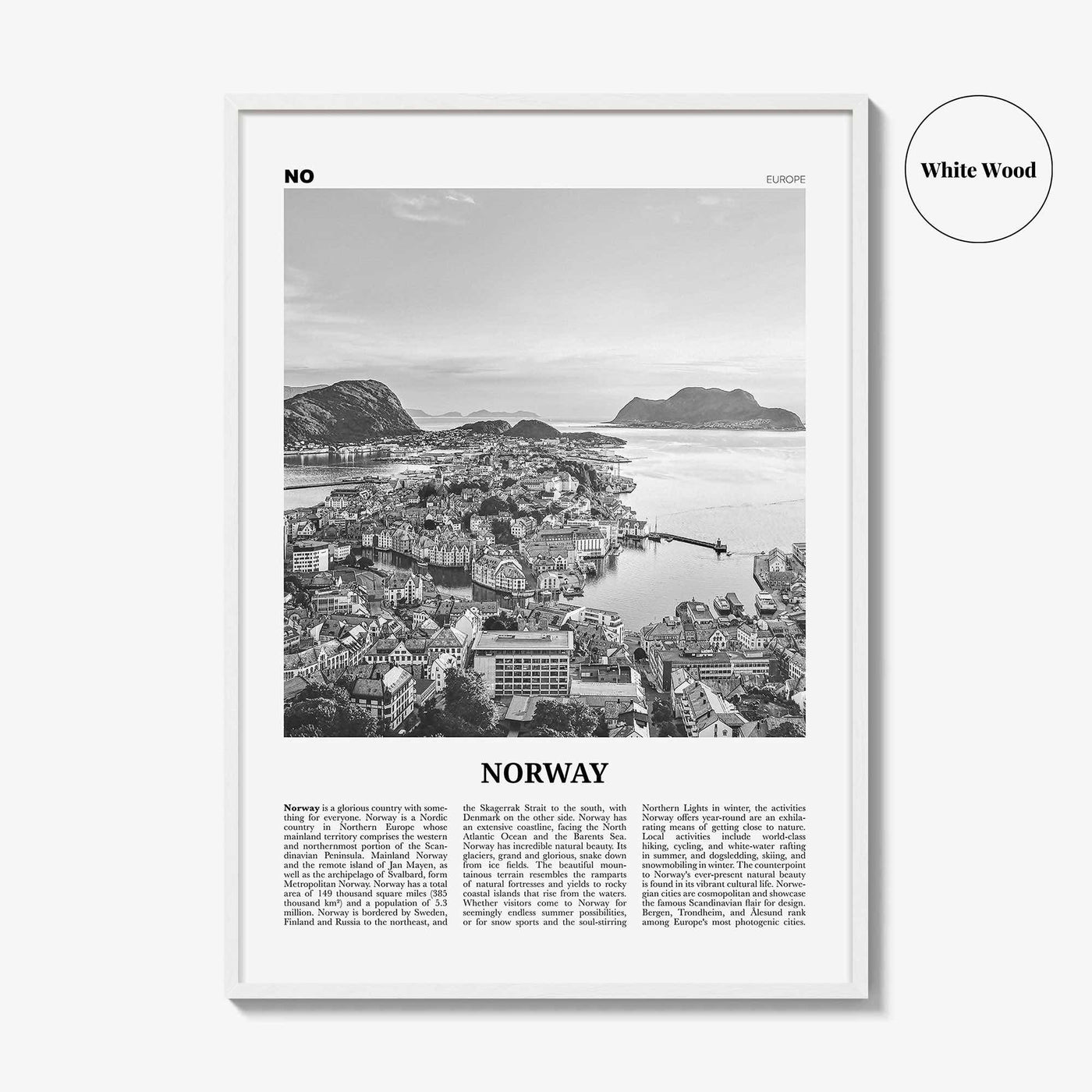 Norway Print Black and White, Norway Wall Art, Norway Poster, Norway Photo, Norway Wall Decor, Norge, Noreg, Norgga, Norwegian, Oslo, Europe