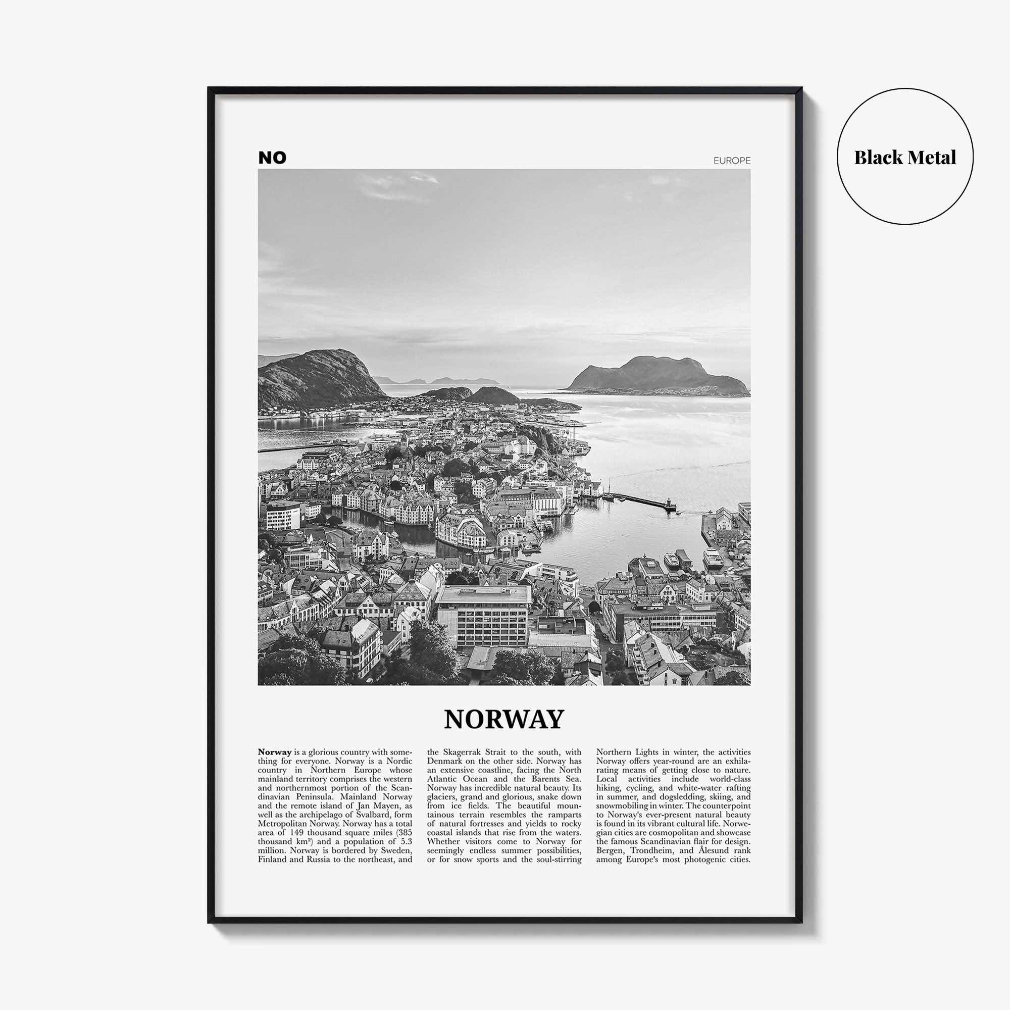 Norway Print Black and White, Norway Wall Art, Norway Poster, Norway Photo, Norway Wall Decor, Norge, Noreg, Norgga, Norwegian, Oslo, Europe