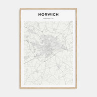 Norwich Map Portrait Poster