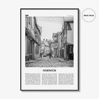 Norwich Print Black and White, Norwich Wall Art, Norwich Poster, Norwich Photo, Norwich Wall Decor, England, UK, United Kingdom, Europe