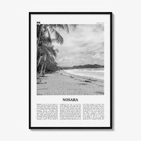 Nosara Print Black and White, Nosara Wall Art, Nosara Poster, Nosara Photo, Nosara Wall Décor, Nosara Map, Costa Rica