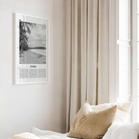 Nosara Print Black and White, Nosara Wall Art, Nosara Poster, Nosara Photo, Nosara Wall Décor, Nosara Map, Costa Rica