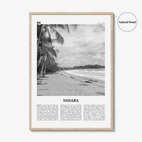 Nosara Print Black and White, Nosara Wall Art, Nosara Poster, Nosara Photo, Nosara Wall Décor, Nosara Map, Costa Rica
