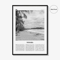 Nosara Print Black and White, Nosara Wall Art, Nosara Poster, Nosara Photo, Nosara Wall Décor, Nosara Map, Costa Rica