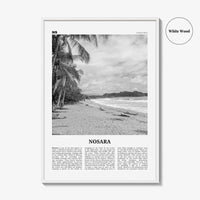 Nosara Print Black and White, Nosara Wall Art, Nosara Poster, Nosara Photo, Nosara Wall Décor, Nosara Map, Costa Rica