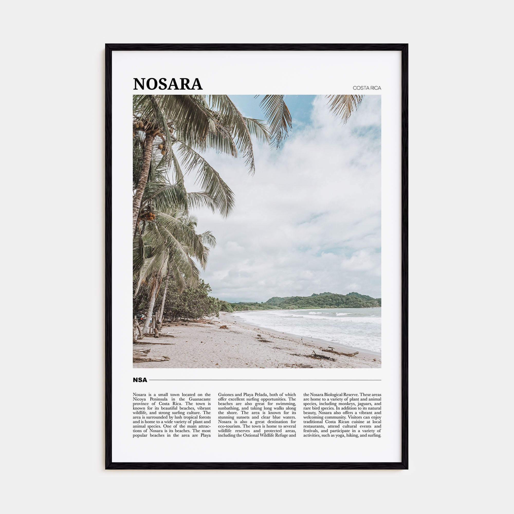 Nosara Travel Color Poster