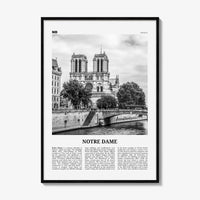 Notre Dame Print Black and White France, Notre Dame Wall Art, Notre Dame Poster, Notre Dame Photo, Notre Dame Map, France