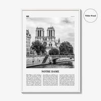 Notre Dame Print Black and White France, Notre Dame Wall Art, Notre Dame Poster, Notre Dame Photo, Notre Dame Map, France
