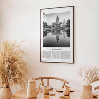 Nottingham Print Black and White, Nottingham Wall Art, Nottingham Poster, Nottingham Photo, Nottingham Décor, England, UK, United Kingdom