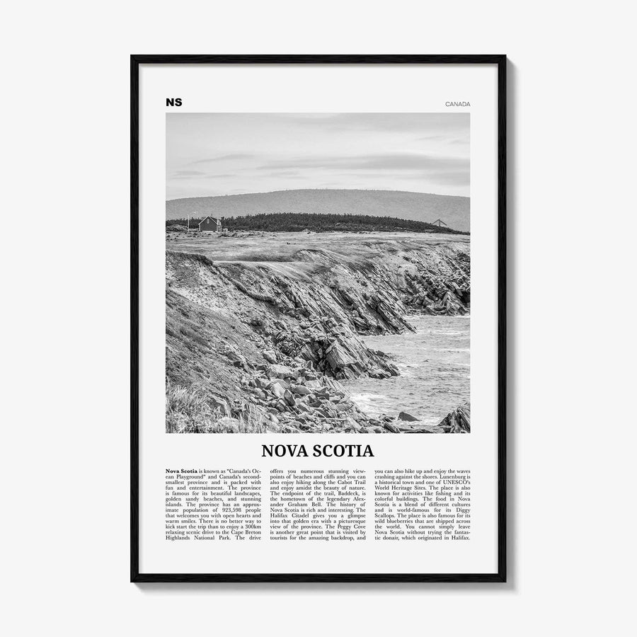 Nova Scotia Print Black and White, Nova Scotia Wall Art, Nova Scotia Poster, Nova Scotia Photo, Canada, New Scotland, Halifax