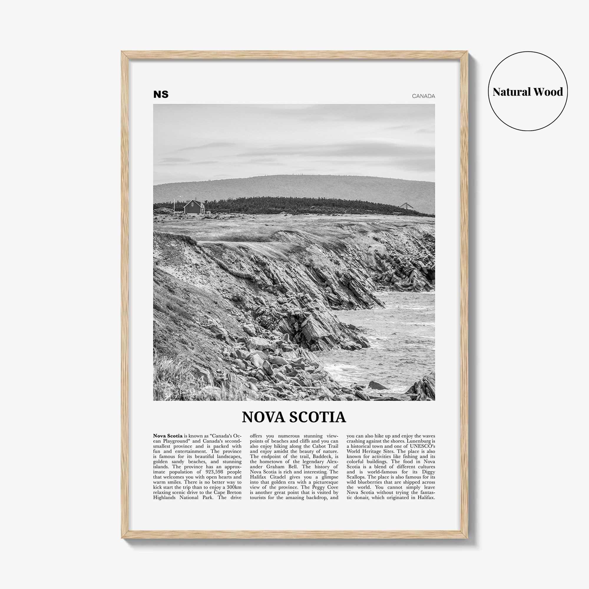 Nova Scotia Print Black and White, Nova Scotia Wall Art, Nova Scotia Poster, Nova Scotia Photo, Canada, New Scotland, Halifax