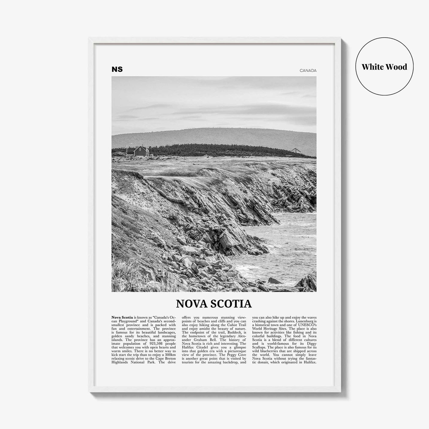 Nova Scotia Print Black and White, Nova Scotia Wall Art, Nova Scotia Poster, Nova Scotia Photo, Canada, New Scotland, Halifax