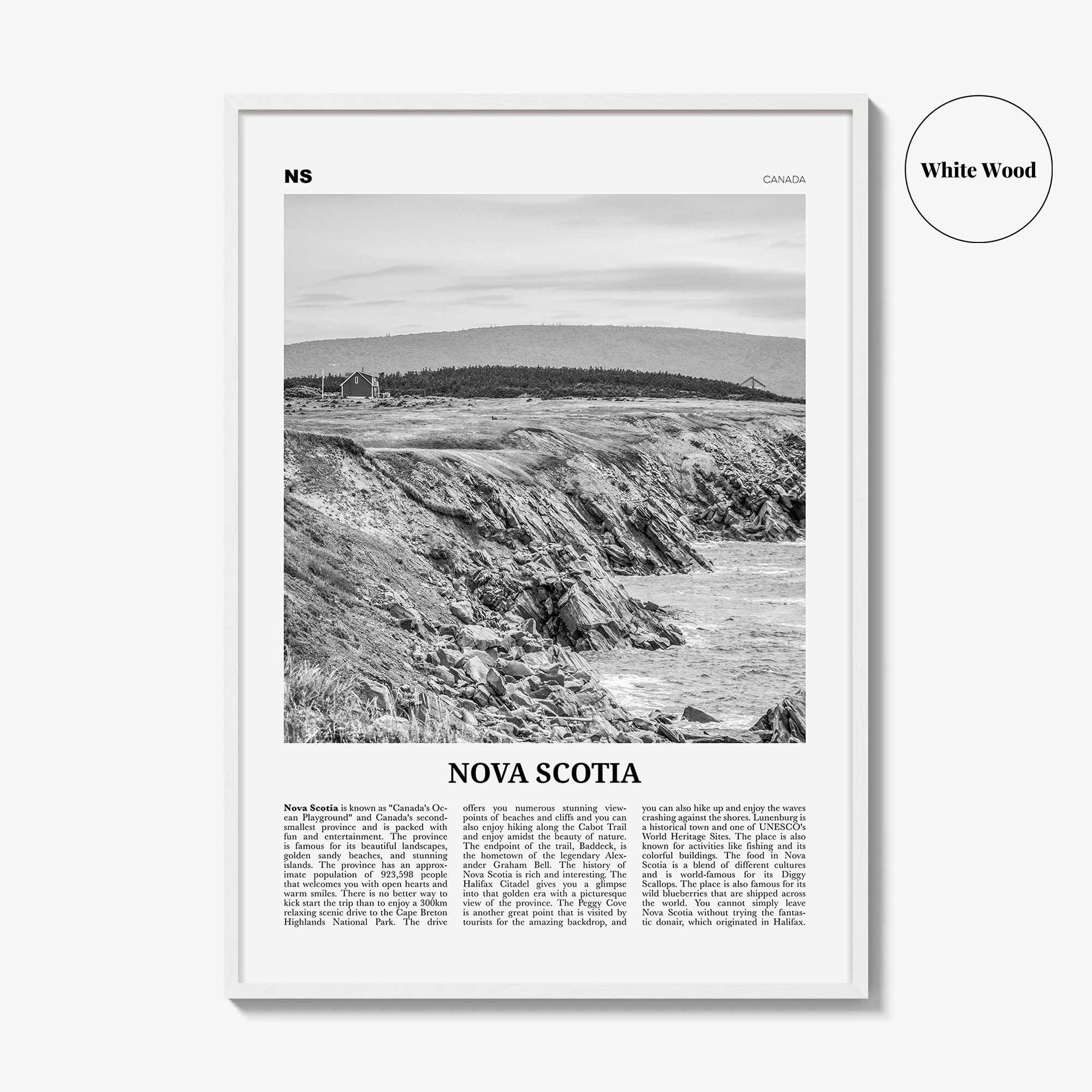 Nova Scotia Print Black and White, Nova Scotia Wall Art, Nova Scotia Poster, Nova Scotia Photo, Canada, New Scotland, Halifax