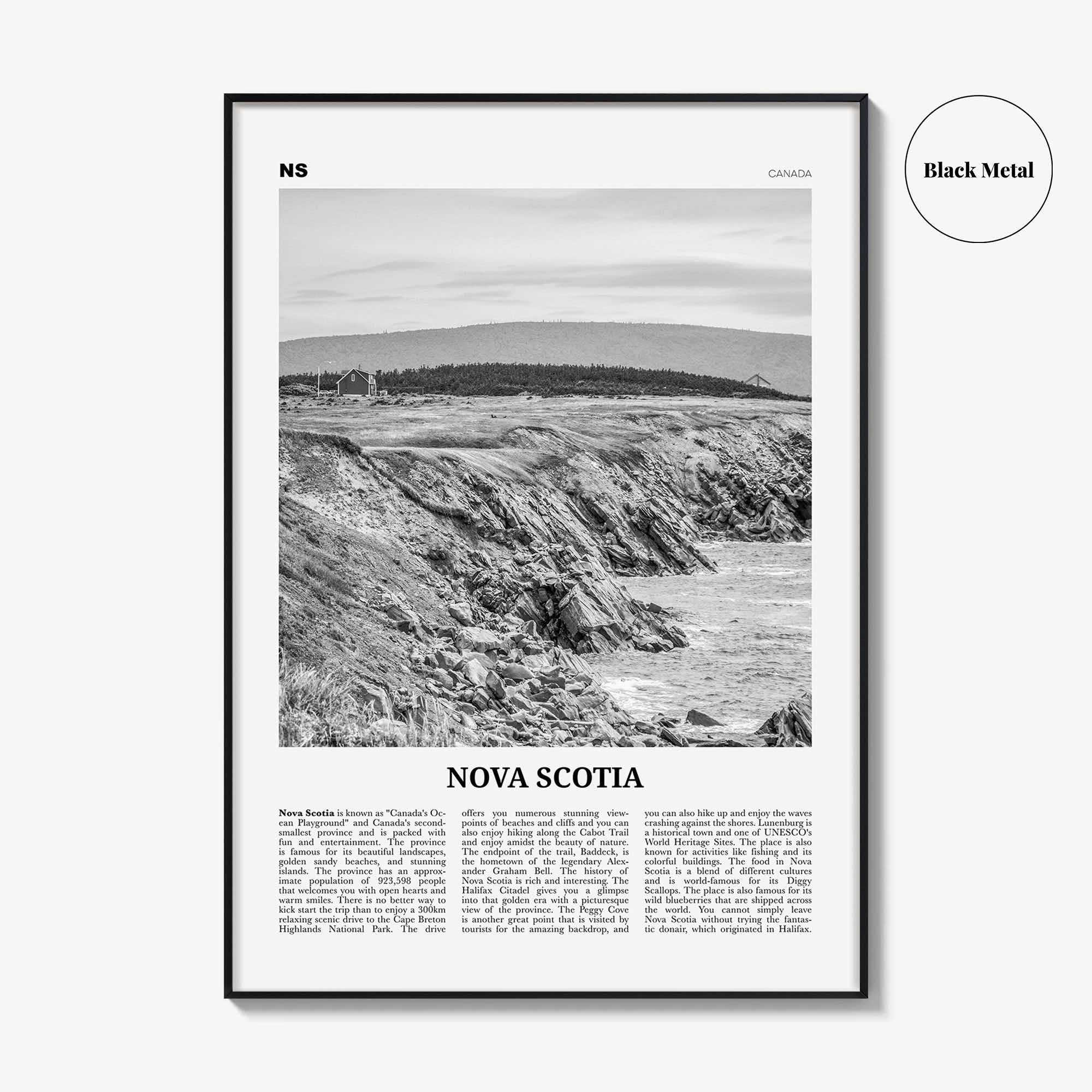 Nova Scotia Print Black and White, Nova Scotia Wall Art, Nova Scotia Poster, Nova Scotia Photo, Canada, New Scotland, Halifax