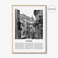 Novara Print Black and White, Novara Wall Art, Novara Poster, Novara Photo, Novara Wall Décor, Novara Map, Italy