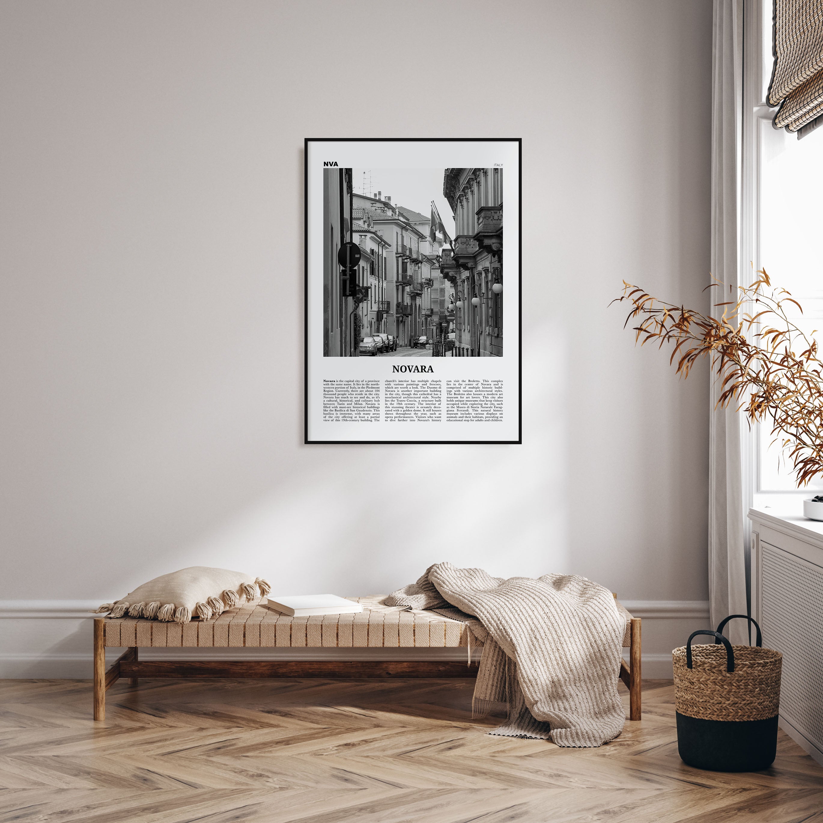 Novara Travel B&W Poster