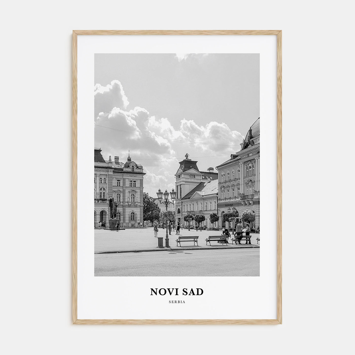Novi Sad Portrait B&W Poster