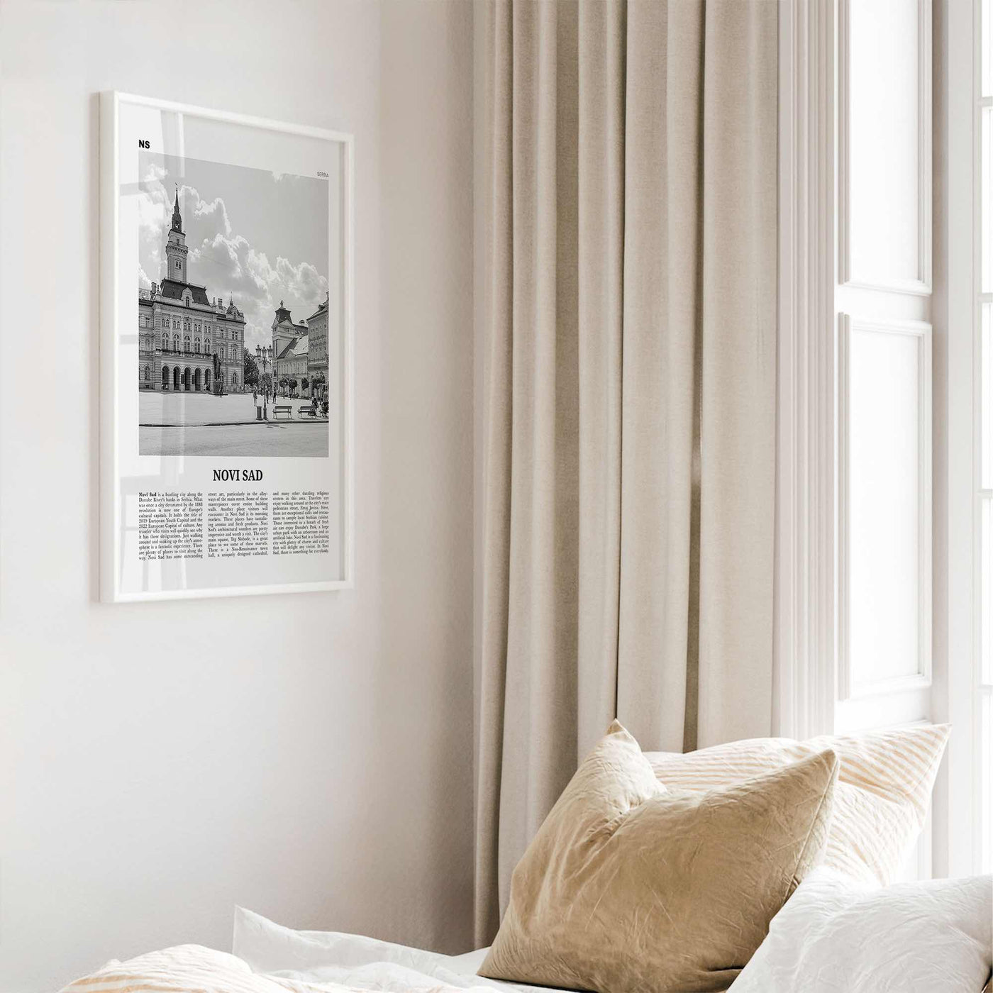 Novi Sad Print Black and White, Novi Sad Wall Art, Novi Sad Poster, Novi Sad Photo, Novi Sad Wall Décor, Serbia, Нови, Сад, Újvidék