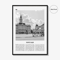 Novi Sad Print Black and White, Novi Sad Wall Art, Novi Sad Poster, Novi Sad Photo, Novi Sad Wall Décor, Serbia, Нови, Сад, Újvidék