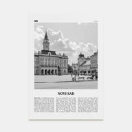 Novi Sad Travel B&W Poster