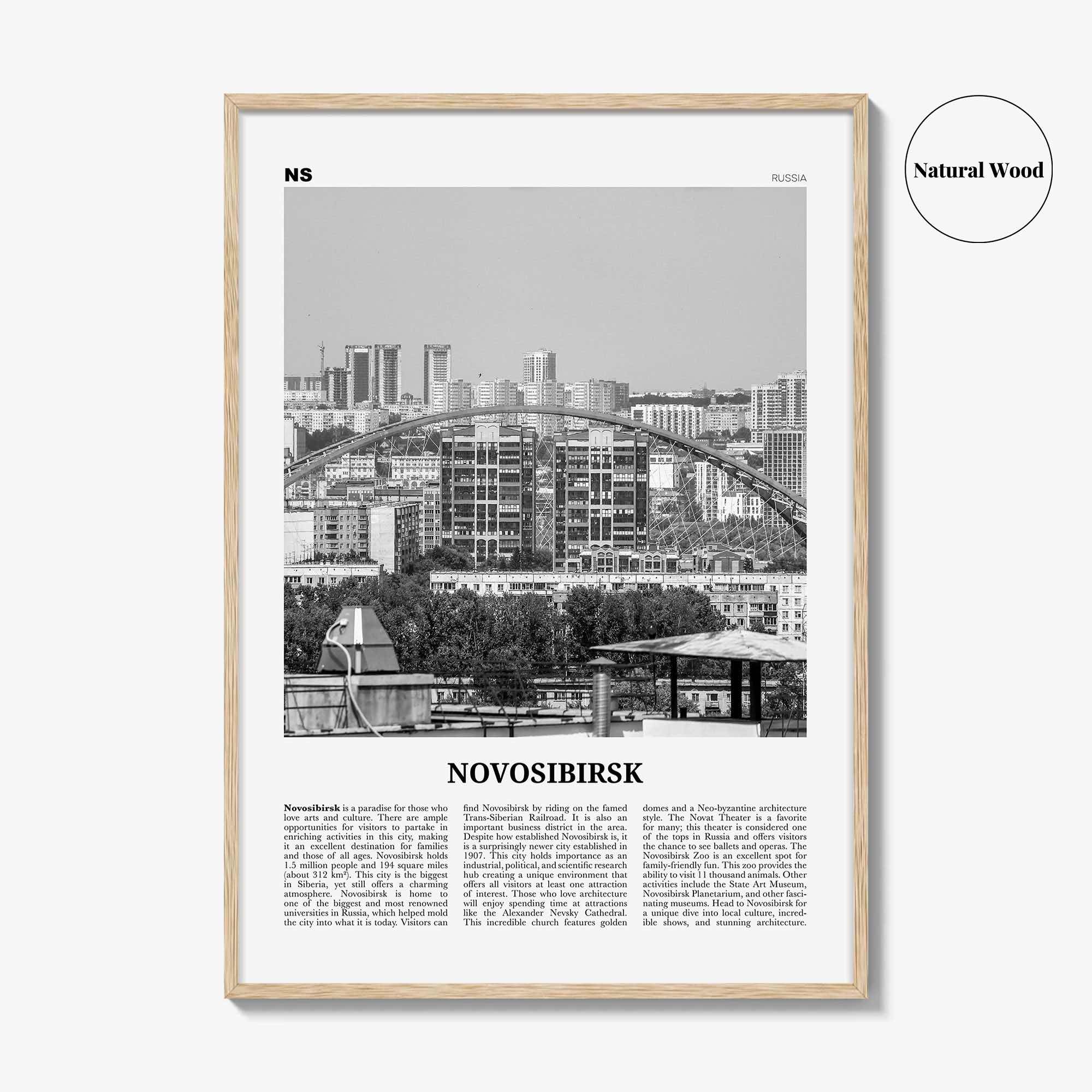 Novosibirsk Print Black and White, Novosibirsk Wall Art, Novosibirsk Poster, Novosibirsk Photo, Novosibirsk Wall Décor, Novosibirsk Map