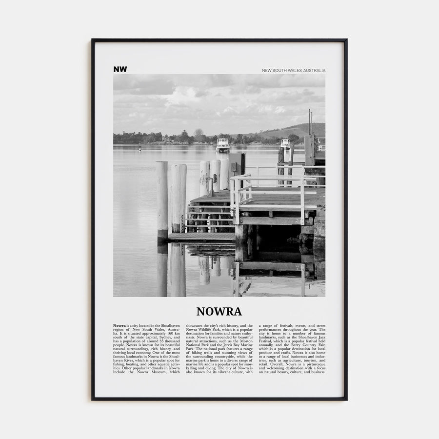 Nowra Travel B&W Poster