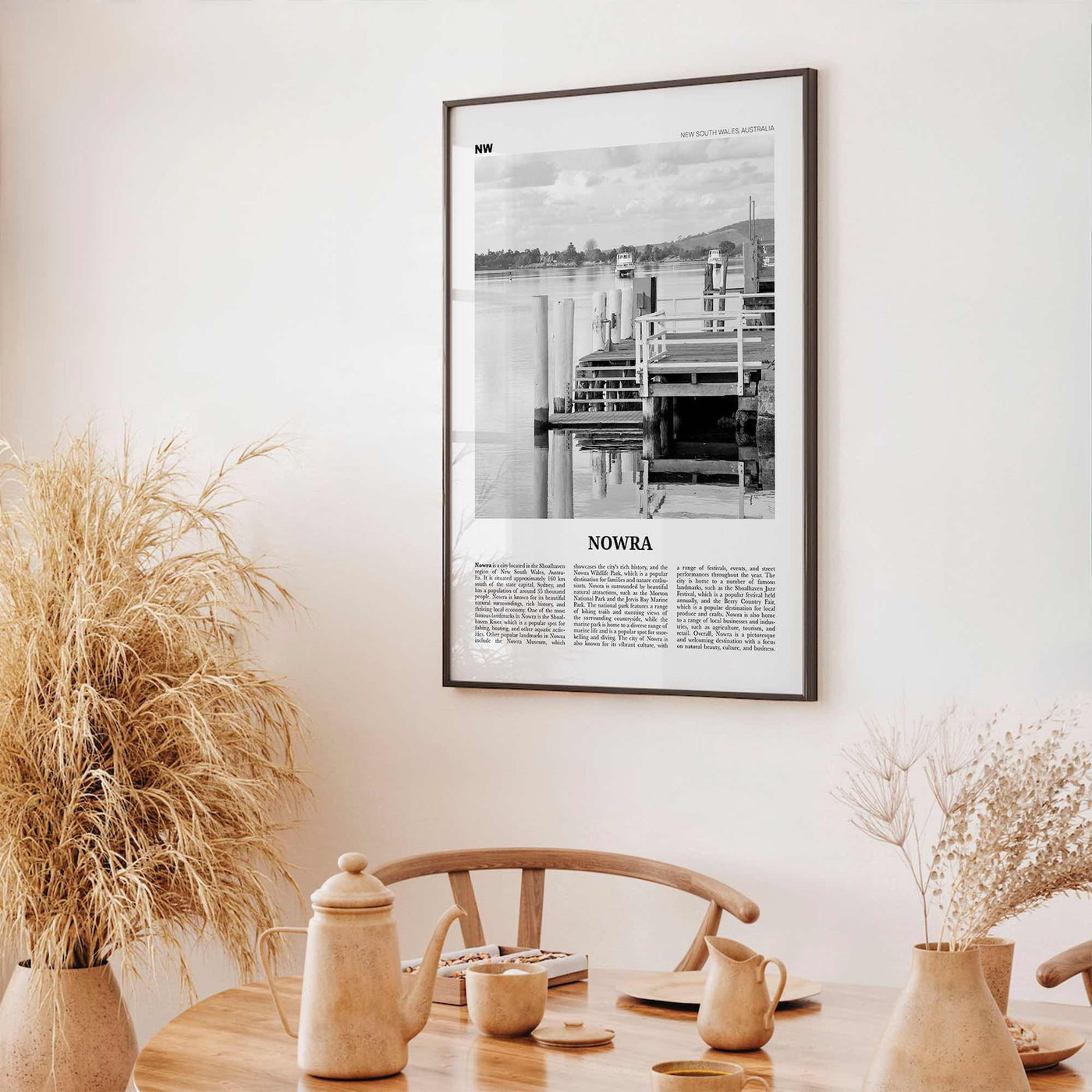 Nowra Print Black and White, Nowra Wall Art, Nowra Poster, Nowra Photo, Nowra Wall Décor, Nowra Map, Australia