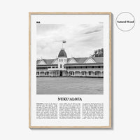 Nukualofa Print Black and White, Nukualofa Wall Art, Nukualofa Poster, Nukualofa Photo, Nukualofa Wall Décor, Nukualofa Map, Tonga