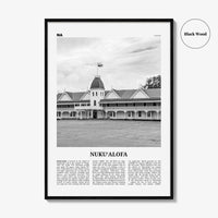 Nukualofa Print Black and White, Nukualofa Wall Art, Nukualofa Poster, Nukualofa Photo, Nukualofa Wall Décor, Nukualofa Map, Tonga