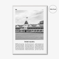 Nukualofa Print Black and White, Nukualofa Wall Art, Nukualofa Poster, Nukualofa Photo, Nukualofa Wall Décor, Nukualofa Map, Tonga