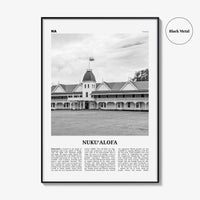 Nukualofa Print Black and White, Nukualofa Wall Art, Nukualofa Poster, Nukualofa Photo, Nukualofa Wall Décor, Nukualofa Map, Tonga