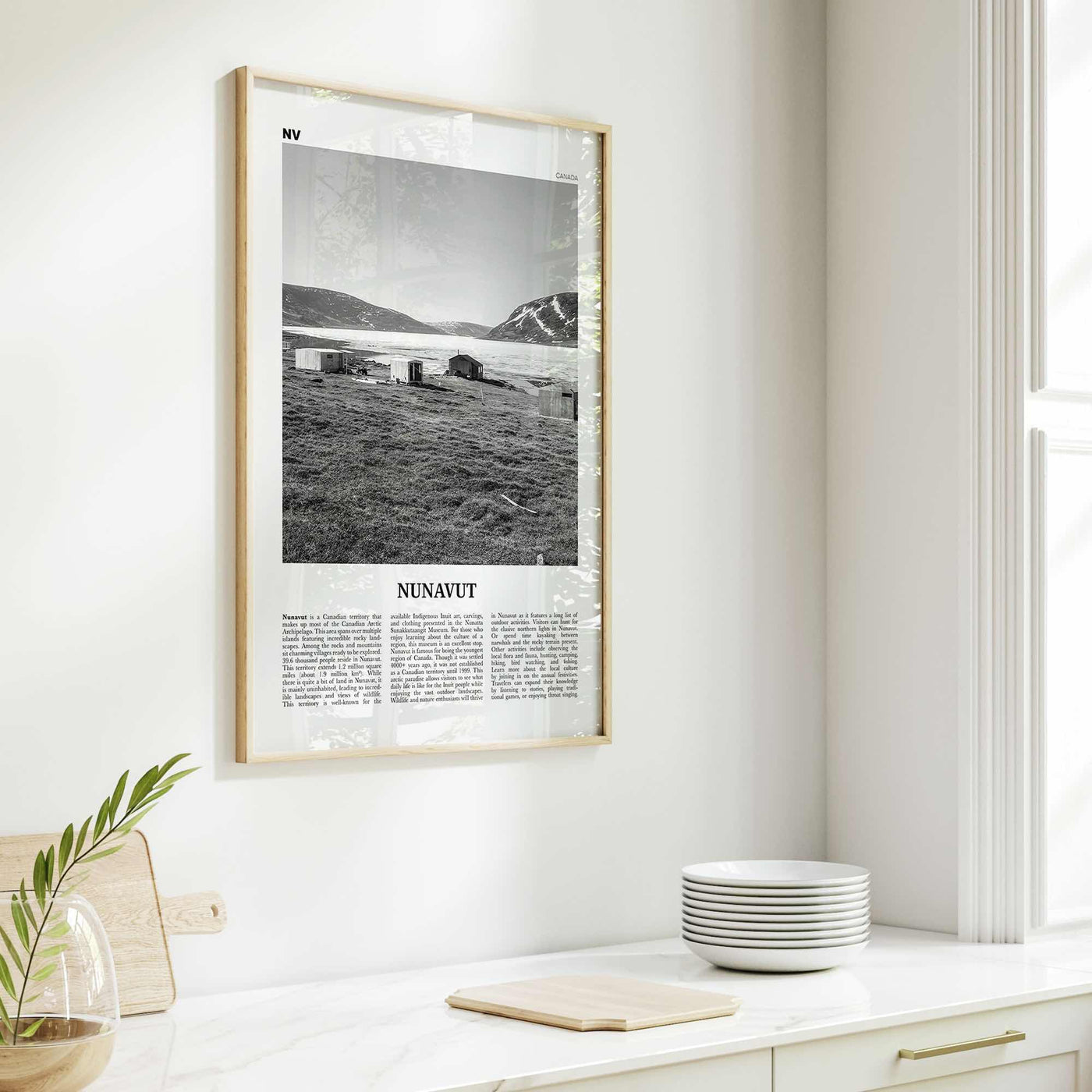 Nunavut Print Black and White, Nunavut Wall Art, Nunavut Poster, Nunavut Photo, Nunavut Wall Décor, Nunavut Map, Canada