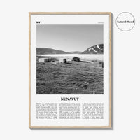 Nunavut Print Black and White, Nunavut Wall Art, Nunavut Poster, Nunavut Photo, Nunavut Wall Décor, Nunavut Map, Canada