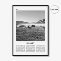 Nunavut Print Black and White, Nunavut Wall Art, Nunavut Poster, Nunavut Photo, Nunavut Wall Décor, Nunavut Map, Canada