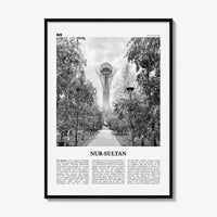 Nur Sultan Print Black and White, Nur-Sultan Wall Art, Nur-Sultan Poster, Nur-Sultan Photo, Nur-Sultan Wall Décor, Kazakhstan