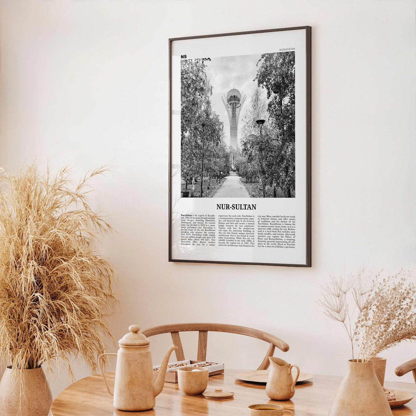 Nur Sultan Print Black and White, Nur-Sultan Wall Art, Nur-Sultan Poster, Nur-Sultan Photo, Nur-Sultan Wall Décor, Kazakhstan