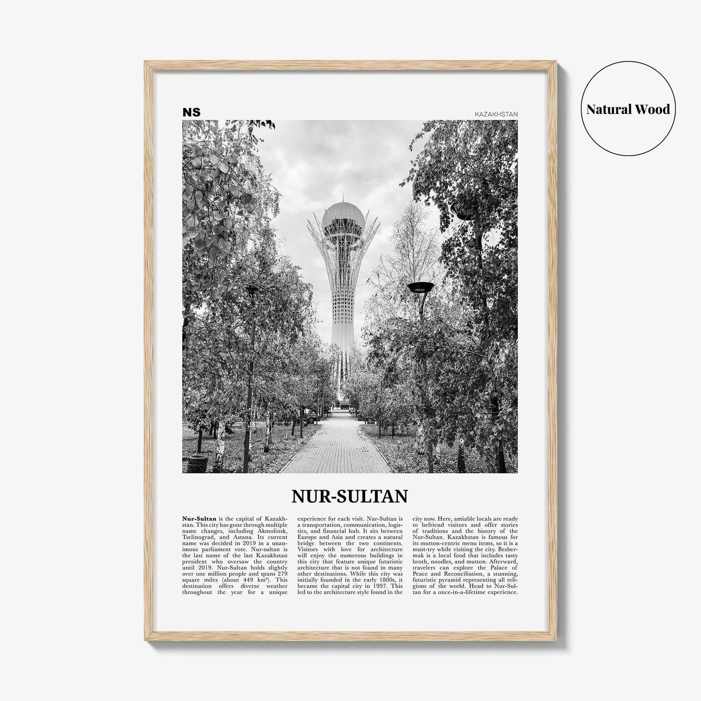 Nur Sultan Print Black and White, Nur-Sultan Wall Art, Nur-Sultan Poster, Nur-Sultan Photo, Nur-Sultan Wall Décor, Kazakhstan