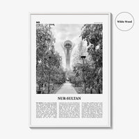 Nur Sultan Print Black and White, Nur-Sultan Wall Art, Nur-Sultan Poster, Nur-Sultan Photo, Nur-Sultan Wall Décor, Kazakhstan
