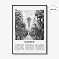 Nur Sultan Print Black and White, Nur-Sultan Wall Art, Nur-Sultan Poster, Nur-Sultan Photo, Nur-Sultan Wall Décor, Kazakhstan
