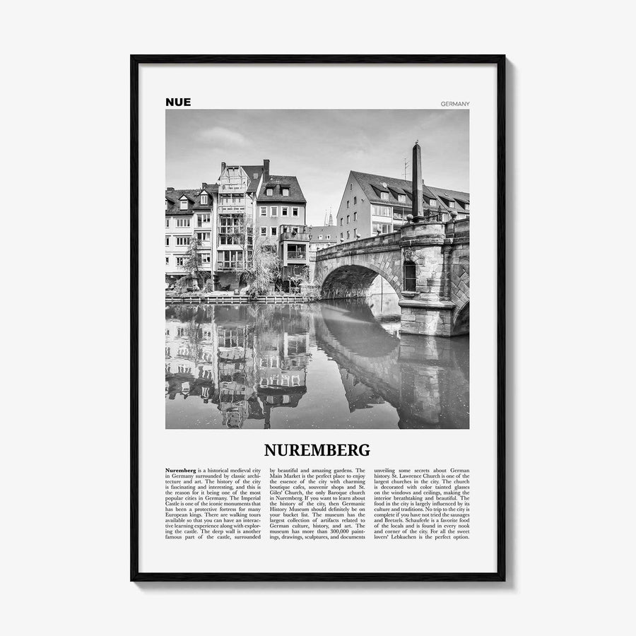 Nuremberg Print Black and White, Nuremberg Wall Art, Nuremberg Poster, Nuremberg Photo, Nürnberg Poster Print, Bavaria, Germany, Deutschland