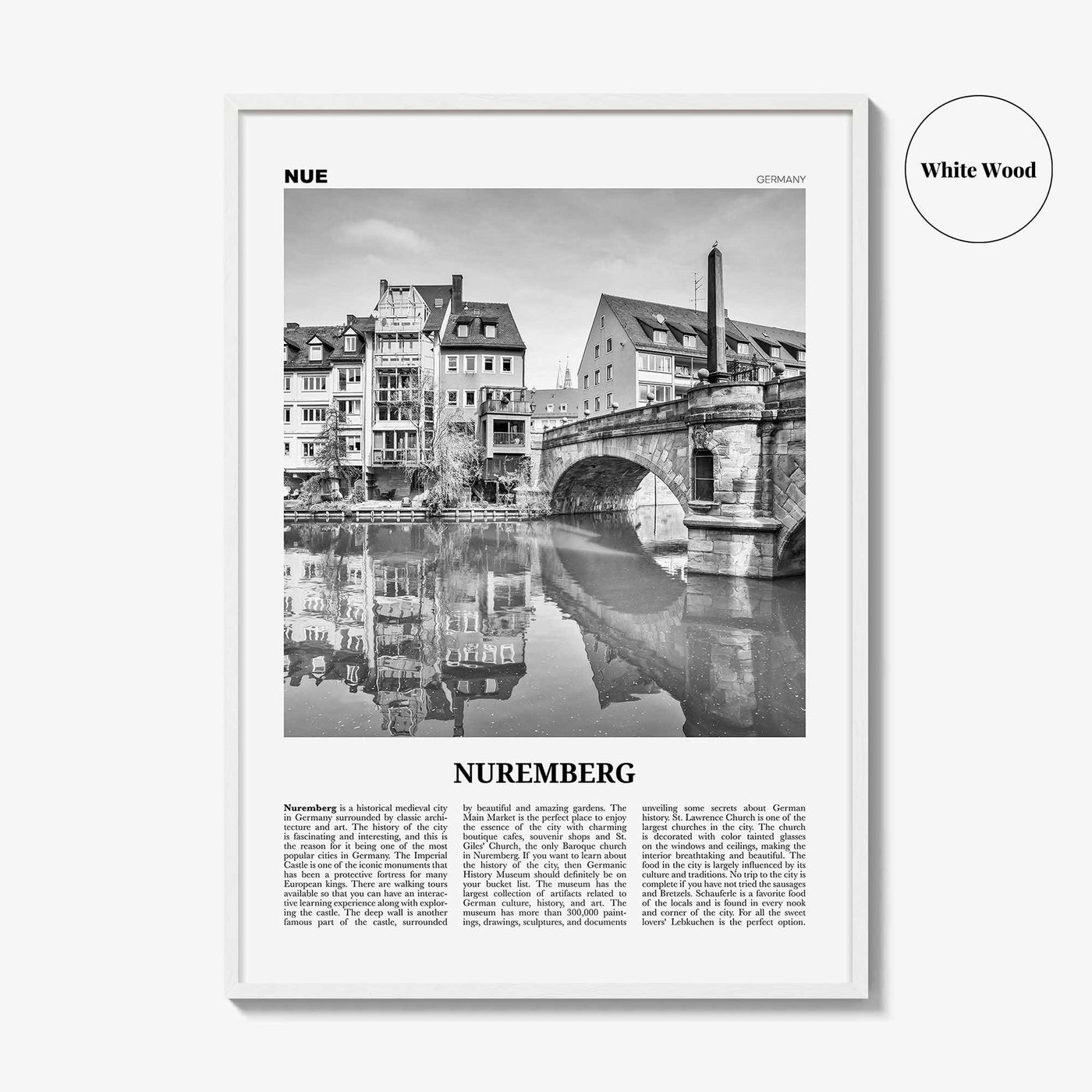 Nuremberg Print Black and White, Nuremberg Wall Art, Nuremberg Poster, Nuremberg Photo, Nürnberg Poster Print, Bavaria, Germany, Deutschland