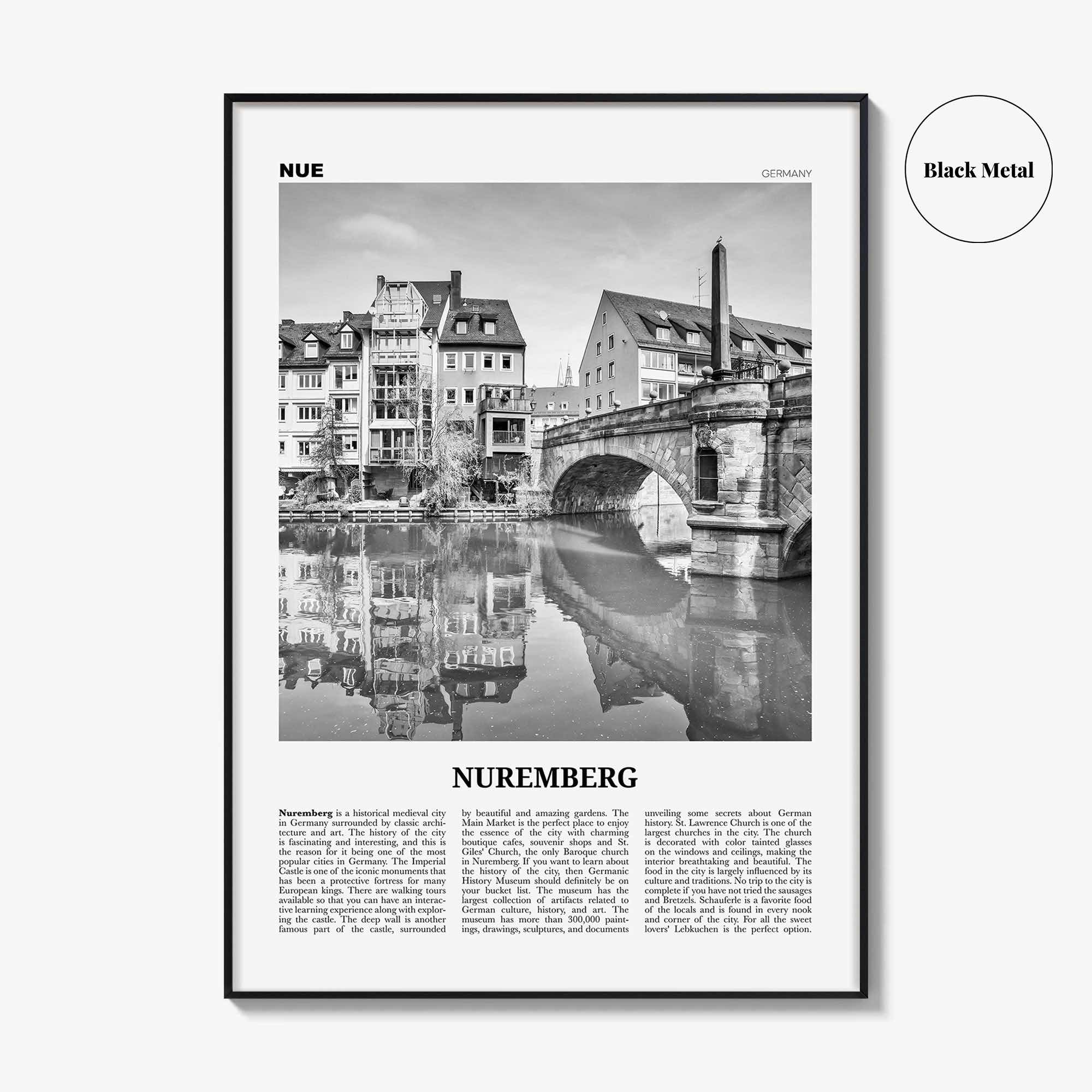 Nuremberg Print Black and White, Nuremberg Wall Art, Nuremberg Poster, Nuremberg Photo, Nürnberg Poster Print, Bavaria, Germany, Deutschland