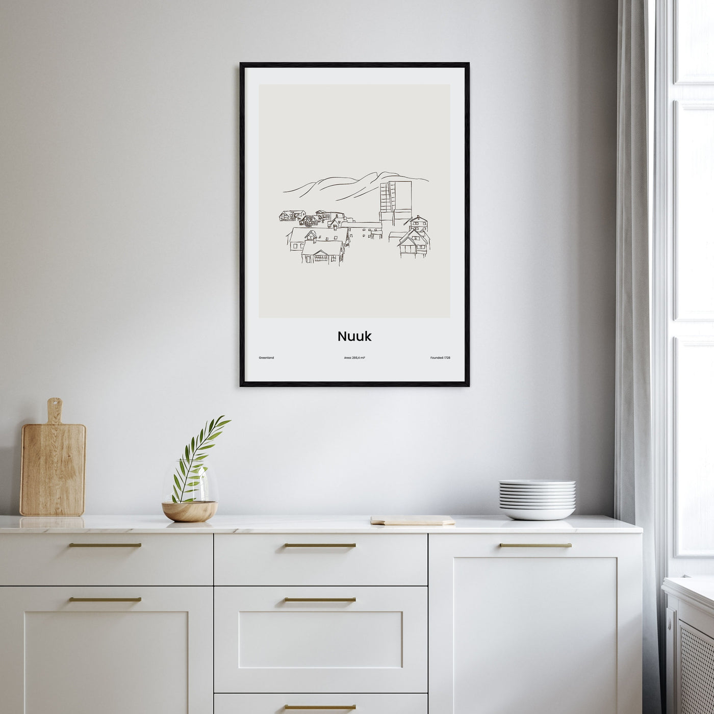 Nuuk Drawn Poster