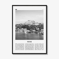 Nuuk Print Black and White, Nuuk Wall Art, Nuuk Poster, Nuuk Photo, Nuuk Wall Décor, Greenland, Godthåb, Grønland
