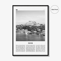 Nuuk Print Black and White, Nuuk Wall Art, Nuuk Poster, Nuuk Photo, Nuuk Wall Décor, Greenland, Godthåb, Grønland