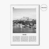 Nuuk Print Black and White, Nuuk Wall Art, Nuuk Poster, Nuuk Photo, Nuuk Wall Décor, Greenland, Godthåb, Grønland