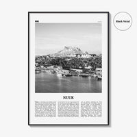 Nuuk Print Black and White, Nuuk Wall Art, Nuuk Poster, Nuuk Photo, Nuuk Wall Décor, Greenland, Godthåb, Grønland