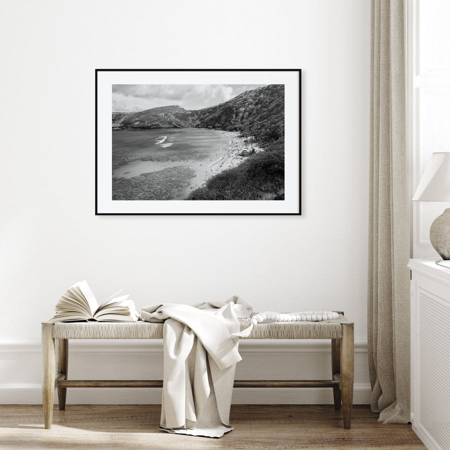 O‘ahu Landscape B&W Poster
