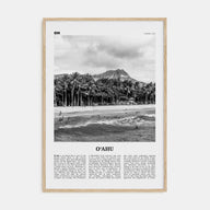 O‘ahu Travel B&W Poster