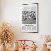 Oakland County Print Black and White, Oakland County Wall Art, Oakland County Poster, Oakland County Photo, Oakland Wall Décor, Oakland Map